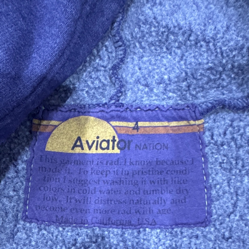 Aviator Nation Kids purple Hoodie super soft almost brand new - Picture 3 of 4